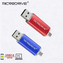 Microdrive 2 In 1 USB2.0 Flash Drive, Type-C OTG U Disk, Dual Interface Memory Stick For Type-C Phone & PC, File Photo Storage 128GB 64GB - View 5