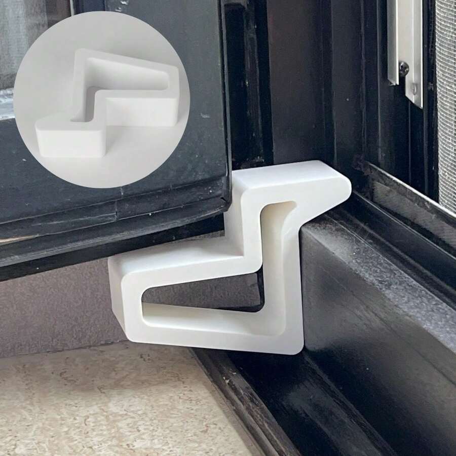 Window Sash Limit Stopper Clip, U‑Shape Plastic Track Holder, Anti‑Collision Protective Block For Aluminum Casement Ventilation Window Hardware Replacement Fitting - Door and Window Limiters - View 1