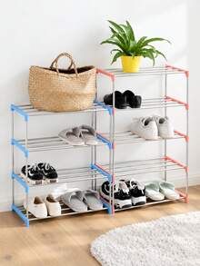 3/4 Tier Metal Shoe Rack, Space-Saving Shoe Storage Organizer, Suitable For Entryway And Dormitory - Multicolor - View 3