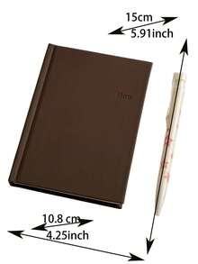 Sea Salt Raw Chocolate Series Planner Notebook Vintage Dark Brown Leather Hardcover Macaron Colorful Inner Pages Ins Style Portable Memo Notepad - Multiple Styles - View 11