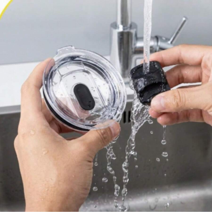 1pc 20oz Insulated Tumbler Replacement Lid, Anti-Spill Cup Lid With Magnetic Sliding Switch - Multicolor - View 1