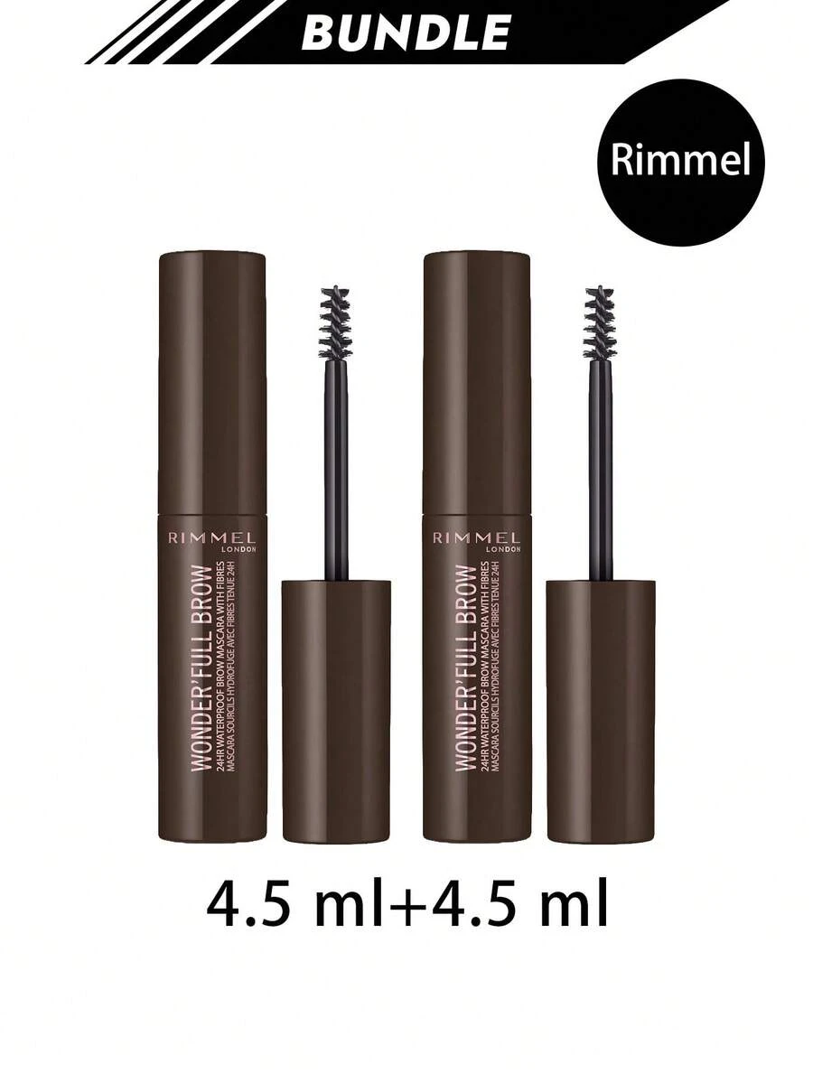 Rimmel [Bundle] Wonderfull Brow Gel 003 Dark 4.5 Ml X 2 - 003 Dark - View 1