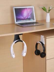 1pc Wall Mounted Headphone Hook No Drill Headset Holder For Gaming Headset Storage Space Saving Design For Desk Organization Versatile Chic Earphone Rack For Protective Use - Multicolor - View 1