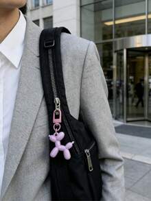 1/5pcs Candy Color Balloon Dog Keychain, Cute Dog Bag Charm, Fashion Key Pendant, Bright Color Balloon Dog Keychain, Creative Animal Keychain; Suitable As Gift For Couples Or Best Friends, Bag Accessory, Party Favor Or Keychain - Multicolor - View 6