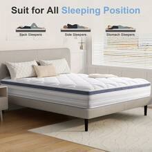 22/25cm Memory Cotton Mixed Mattress, Silent Independent Bagged Spring, Brings A Cool Sleep Experience, Available In Single, Small Double, And Double Sizes, Ready To Use Out Of The Box - 22cm Grey - View 12