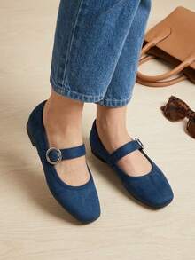 Women Flats - Blue - View 3