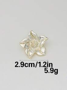 7PCS Flower Shape Metal Buttons 5-Petal Lily Embossed Buttons For Coat Suit Blazer - Multicolor - View 12