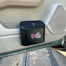 1件裝愛心設計汽車垃圾桶 耐用ABS懸掛式車內垃圾桶 車用內飾配件 預鑽孔易安裝 - 愛心 - 查看 12