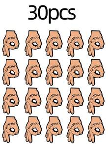 5/10/20/30/40/50pcs Funny Hand Shape English Slogan Brooch Pins, Small Exquisite Design Versatile Jacket Shirt Bag Decoration, Niche Gift Badge For Classmates And Friends - Multicolor - View 13
