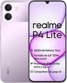 Realme P4 Lite 智慧型手機，4GB+64GB/4GB+128GB，Titan 6600mAh 大電池，6.8 吋 120Hz 螢幕，最高 12GB 動態 RAM，ArmorShell 防護 - 脈動紫 - 查看 10