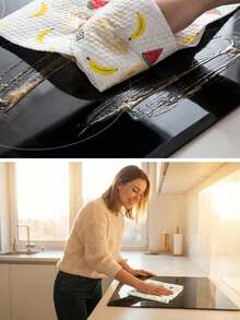 Reduce 90% Powerful Stain Removal Ultra-Fine Microfiber Kitchen Cloth Roll, Multi-Functional Soft Highly Absorbent Dish Cloth, Glass Cleaning Cloth, Lint-Free No Water Stains, Suitable For Car Cleaning, Kitchen Utensils, Bathroom Cleaning Household Cleaning Supplies - Multicolor - View 11