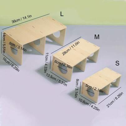 Hamster Wooden Hideout House, Waterproof Chew-Resistant Reed Wood Villa For Golden Hamsters, DIY Assembly Pet Furniture