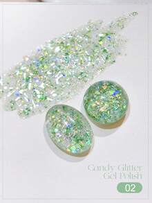 Set Gel Kuku Pemutih Seri Candy Glitter Populer 8pcs, Cocok untuk Manikur DIY di Rumah - MultiWarna - View 18