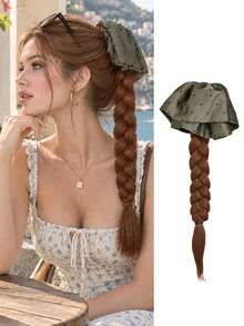 Polka Dot Claw Clip Braided Ponytail, Stylish Braided Ponytail Hair Accessory For Women, Perfect For Daily Looks, Weddings, Parties And Dates - Multicolor - View 9