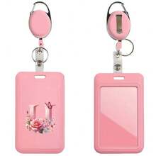 Pink ID Card Holder With Retractable Badge Reel Clip, Anti-Theft Card Sleeve, Pink Thumb Slot Hard Plastic Card Protector, Expandable ID Card Holder, Medical Insurance Card Protector, Waterproof Medical Card/Social Security Card Protector, Transit Card Holder - Pink - View 15
