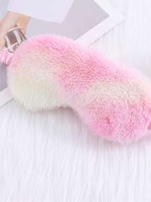 Tie-Dye Gradient Plush Sleep Mask, Soft Light-Blocking Eye Mask, Suitable For Napping, Travel, Home Sleep - A - View 7
