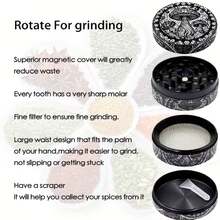 1 buah - Penggiling Manual Gaya Jamur Kaca Putih 2 Inci - Penggiling 50mm, Cocok untuk Penggunaan Sehari-hari, Dengan Pengumpul Serbuk Sari, Pilihan Hadiah Terbaik - View 3
