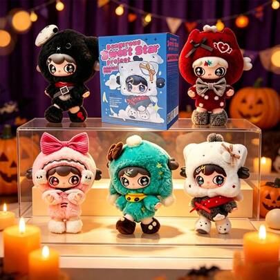 1pc Random Surprise Box Dangerous Sweetheart Plan Doll Figure Doll Blind Box Suitable For Halloween, Christmas, Birthday Party Gifts (Non-Plush Filling)