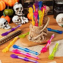1/4, 12pcs, Finger Joint Signature Pen, Skeleton Hand Shaped Neutral Pen, Black Ink, Suitable For Teachers, Office, School Supplies, Halloween Gift, Random Style (One Size = Random 1pc) - Multiple Styles - View 7