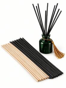 50pcs Reed Diffuser Sticks Refill, Black Reed Diffuser Sticks, Easy-To-Use Home Fragrance Accessory, Adjustable Scent Diffusion Intensity, Suitable For Diffuser Bottle Replacement, Ideal For Bedroom, Bathroom, Living Room, Office And Other Home Decor, Great Gift Choice For Housewarming, Wedding, Christmas And Holidays - Multiple Styles - View 1