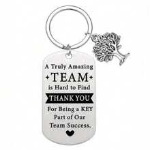 1pc Best Gift For Family And Friends, Gratitude Inspirational Gift, Backpack Accessory, Stainless Steel Keychain - Silver04 - View 1