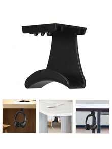 1pc Wall Mounted Headphone Hook No Drill Headset Holder For Gaming Headset Storage Space Saving Design For Desk Organization Versatile Chic Earphone Rack For Protective Use - Multicolor - View 3
