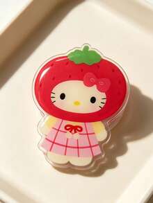 SANRIO 1pc Multi-Functional Cartoon Dress-Up Kitten Acrylic Airbag Phone Grip, Multiple Cute Outfit Kitten Patterns, Clear Acrylic Material, Foldable & Retractable Airbag, Self-Adhesive Sticker For Phone Back, Support Horizontal & Vertical Video Playback, With Stand, Finger Grip & Anti-Drop Functions, Creative Holiday Birthday Gift, Unisex, Top Choice For Daily Use & Gifting - Multicolor - View 7