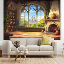 A Castle Background Cloth Banner Background Wall The Studio Wall Is Perfect For Setting A Background Environment Celebration And Birthday Anniversary Decoration, Which Can Be Reused Outdoors. - 1 - View 10