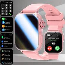 Kids Smart Watch With Silicone Sports Band, Call & Text, Pedometer, Calorie Tracker, Multiple Sports Modes, Call & Message Notifications, Full Screen Touch, Android & IOS Compatible, Fun Gift - Black - View 11