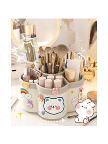 Tempat Pena Berputar 360° Bentuk Capybara yang Lucu, Kotak Penyimpanan Kuas Makeup Meja Kapasitas Besar, Pengatur Alat Tulis Multifungsi, Cocok untuk Kantor dan Ruang Belajar, Hadiah Ulang Tahun untuk Siswa dan Anak-Anak (Tersedia Berbagai Warna) - MultiWarna - View 7
