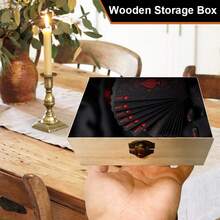 1pc Wooden Storage Box, Poker Card Illustration Gift Storage Box (Ace Of Spades Pattern), Small Accessory Organizer, Card Holder, Desktop Organizer Commemorative Box, Game Room Decor, Souvenir Storage, Gothic Home Decor - Multicolor - View 2