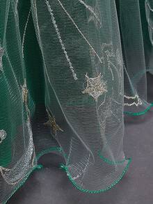 Girls' Embroidered Long Princess Dress, Formal Dress For Wedding, Birthday Party, Christmas, Holiday Gathering, School Dance, Piano Performance - Green - View 8