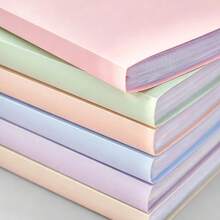 A4 Folder Binder 30 Pages Transparent Insert Pockets Document File Organizer Student Use Study Material Exam Paper Classification Storage Album Cardstock Cover Random Color - Multicolor - View 2