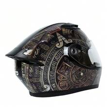 Casco para Moto Certificado con Doble Visor, para Hombre y Mujer - B - Ver 8