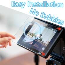 3pcs Transparent Tempered Glass Screen Protector Film 9H Camera Screen Protector Film For IN-Stax Mini Camera Display Screen Protection Glass Anti-Fall Anti-Scratch Tempered Glass Easy Installation No Bubbles Camera Accessories - View 4