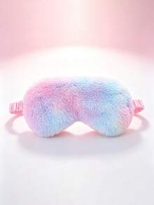 Tie-Dye Gradient Plush Sleep Mask, Soft Light-Blocking Eye Mask, Suitable For Napping, Travel, Home Sleep - A - View 3