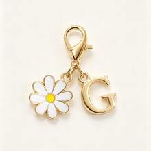Daisy Initial Letter Keychain, A-Z Alphabet Charm Key Ring, Personalized Gift For Backpack & Car Keys - Multicolor - View 30