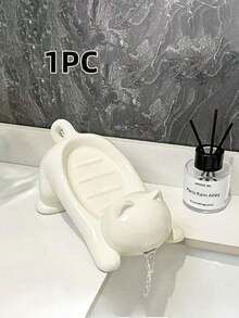 2/1pc Self-Draining Plastic Soap Dish Set, No-Drill Adhesive Wall-Mounted Soap Holder, Quick-Dry, Creative Design, Cute And Playful, Sturdy And Stable, Easy To Clean, High Aesthetic, Home Use, Fun Design, Suitable For Bathroom Sink, Bathtub And Shower, Quick-Drying Soap Tray With Storage, Kitchen Countertop And Washbasin Home Bathroom Accessory - Multiple Colors and Styles - View 15