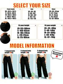 Women's Black High-Waist Multi-Pocket Cargo Pants, Lightweight Wide-Leg Casual Loose Long Pants - Black - View 5