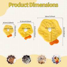 ITANDME Bird Elizabeth Collar, Guinea Pig Elizabeth Collar, Small Pet Recovery Collar, Cute Design, Suitable For Sun Conure, Peony Parrot, Tiger Parakeet, Guinea Pig, Fancy Rat, Etc. - View 4