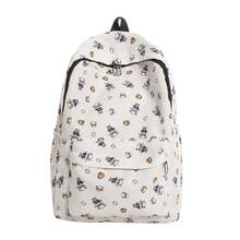 Allover Panda Print White Backpack For Girls, Multi-Pocket Lightweight Nylon Casual Daypack RucksackCartoon School Bag For Teens Travel - Multicolor - View 13