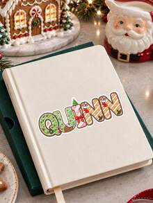 1-100Pcs Personalized Custom Christmas Stickers, Custom Name Letter Decals, Holiday Alphabet Labels, DIY Gift Wrapping Decor, Scrapbook Embellishments, Party Decoration Supplies, Present Packaging Labels, Holiday Craft Accessories - Multicolor - View 5