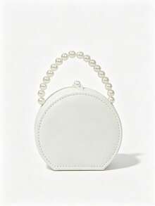 1 buah Kotak Perhiasan Bulat Portabel dengan Pegangan Mutiara, Organizer Perhiasan Mini Kulit PU, Kotak Penyimpanan dengan Sekat dan Lapisan Lembut, Kotak Perhiasan Perjalanan Tahan Gores, Penyimpanan Ringkas untuk Cincin, Anting, Kalung, Hadiah Ideal untuk Wanita - MultiWarna - View 10