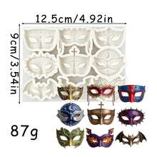 Carnival Mask-Shaped Chocolate Cake Decoration Silicone Mold, Expressions Of Joy, Anger, Sorrow And Happiness Sugar Modeling Mold, High-Temperature Resistant Multi-Functional Mold, DIY Flower Paste Dough Cookies, Scented Candles And Soaps - View 10
