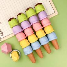5 Warna 1 buah Stabilo Motif Es Krim, Kerang, dan Hati yang Lucu untuk Menandai Poin Penting dan Menggambar, Cocok untuk Perlengkapan Belajar Siswa, Dapat Digunakan untuk Mencoret-coret, Mewarnai, Menulis Jurnal, Menandai dan Menulis, Perlengkapan Sekolah Penting untuk Siswa - A - View 3