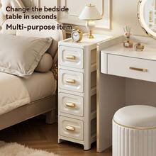 Plastic Multi-Layer Foldable Storage Cabinet, Suitable For Hallway, Entryway Organizer Cabinet With Shelves, Space-Saving Stackable Drawer Unit, Suitable For Living Room, Practical Home Storage Cabinet, Foldable Plastic Storage Cabinet With Doors, Freestanding Pantry Cabinet - Multicolor - View 6