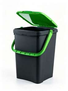 Large Capacity Hand Carry Trash Bin With Flip Lid, Odor Resistant Thick Plastic, Waste Container For Kitchen Bathroom Yard Home Use - Multicolor - View 12