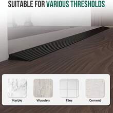 1pc 90cm Long Door Seal Strip, PVC Self-Adhesive Door Threshold Ramp Strip, Long Anti-Slip Slope Transition Strip, Floor Height Difference Connector Strip, Indoor Doorway Floor Connection Decorative Strip - Multicolor - View 10