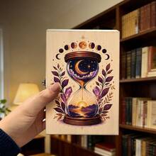 1pc Handmade Wooden Storage Box With Celestial Illustration, Gift Storage Box, Small Jewelry Organizer, Souvenir Storage Box, Suitable For Jewelry Collection, Desk Organization, Home Decor, Bohemian And Mysterious Style - Multicolor - View 2