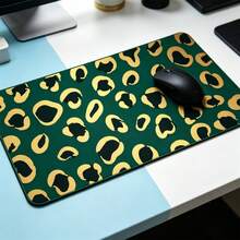 Large Gaming Mouse Pad, Computer Mouse Mat, Funny Desk Pad Protector Decoration, Big Cute Desk Pad, Non-Slip Base Luxury Green Gold Leopard - View 5